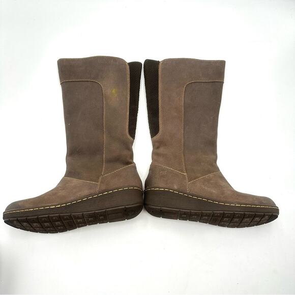 NEW - BORN women's wedge leather midcalf boots - brown - size 8.5 - Picture 7 of 14